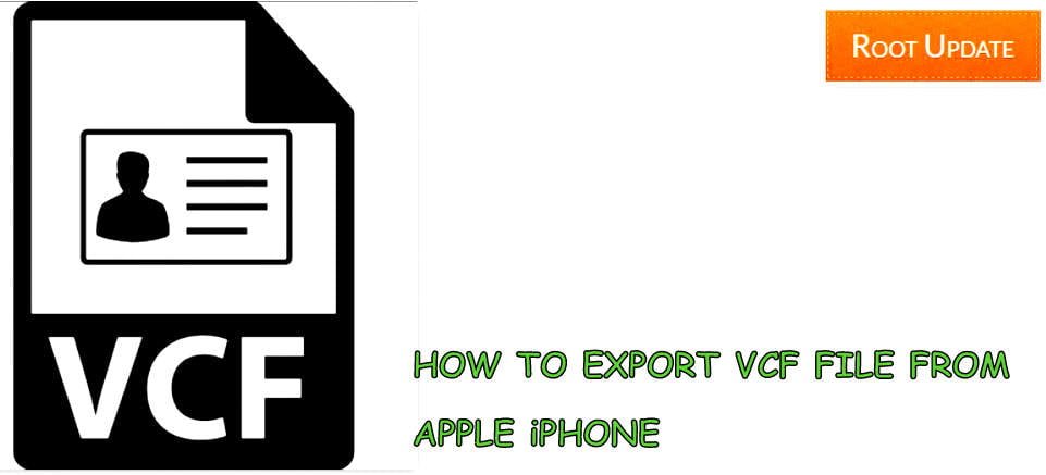 Export iphone contacts to VCF File