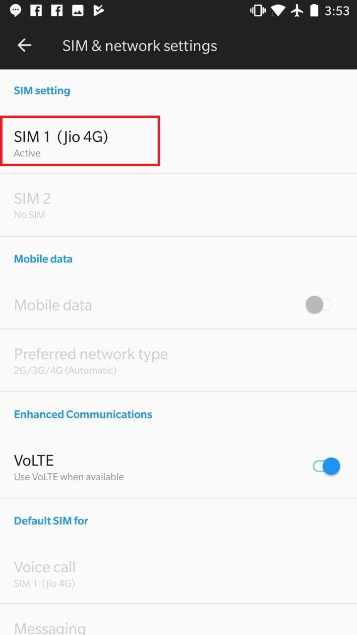Solve Call ended problem in Jio Sim