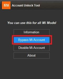 Mi Account Unlock tool