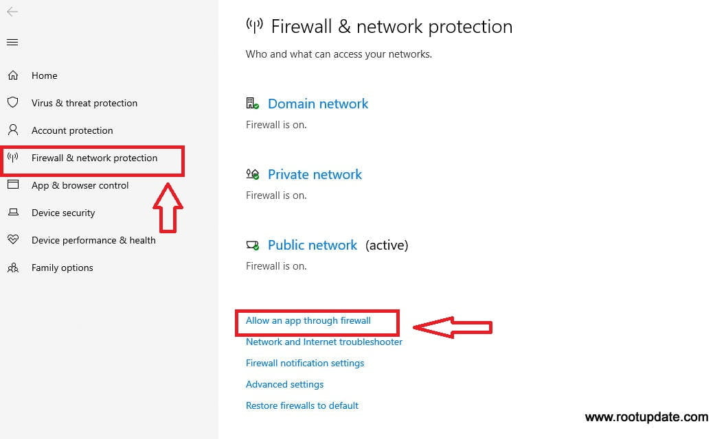 Allowing the App to go through Firewall