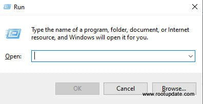 Opening Run Windows Using Windows+R Key