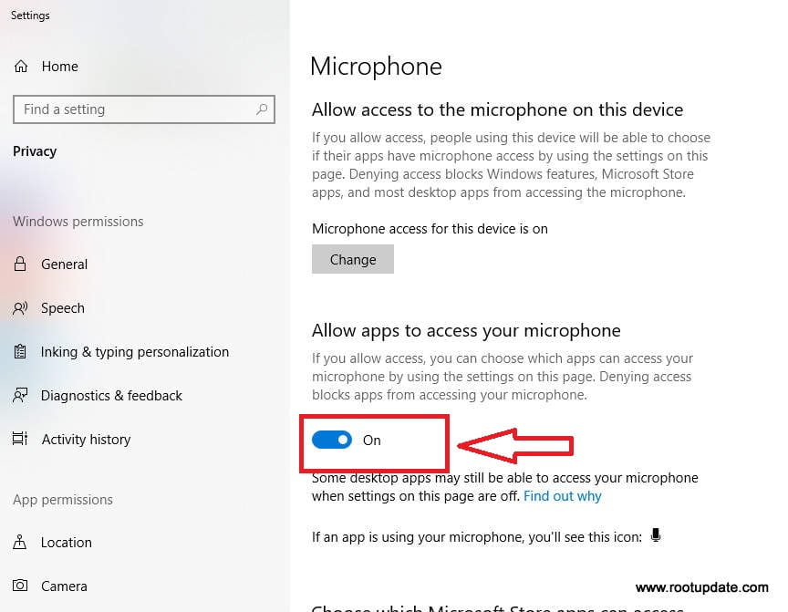 Allowing Apps to Access Microphone