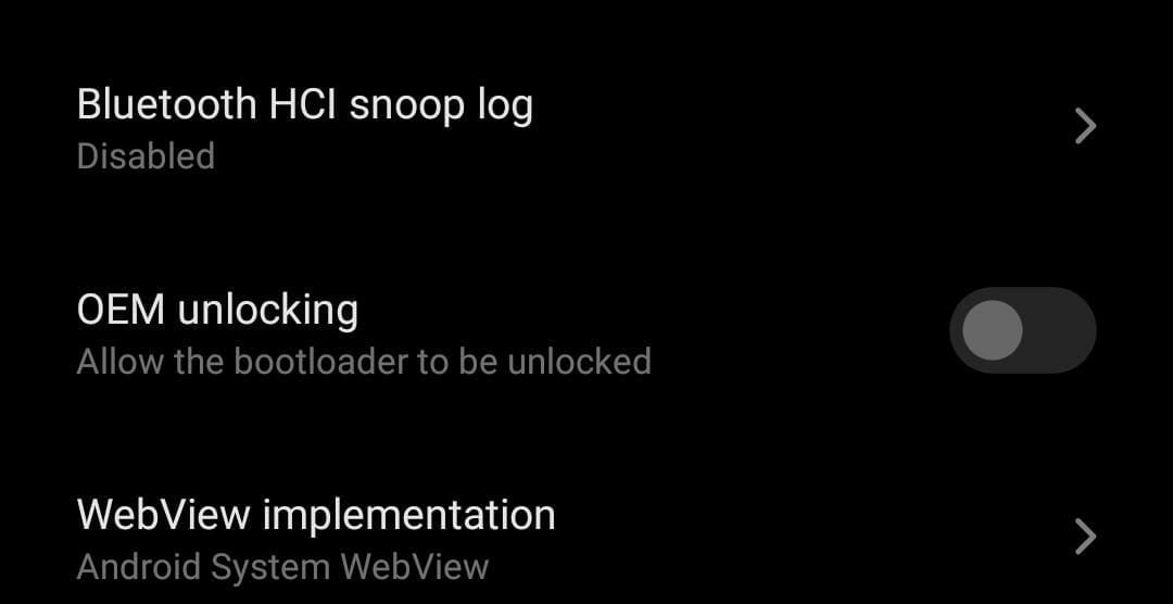 Enable OEM Unlock on Android