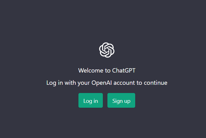 Create an account on ChatGPT