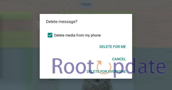 How to remove a message from WhatsApp