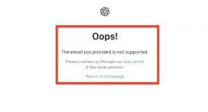 What Causes the “The Email You Provided Is Not Supported” ChatGPT Error?