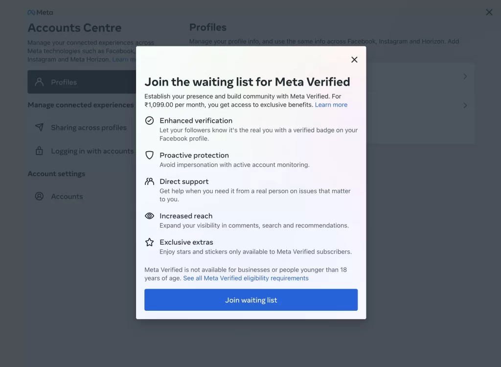 What is Meta Verified Waitlist?