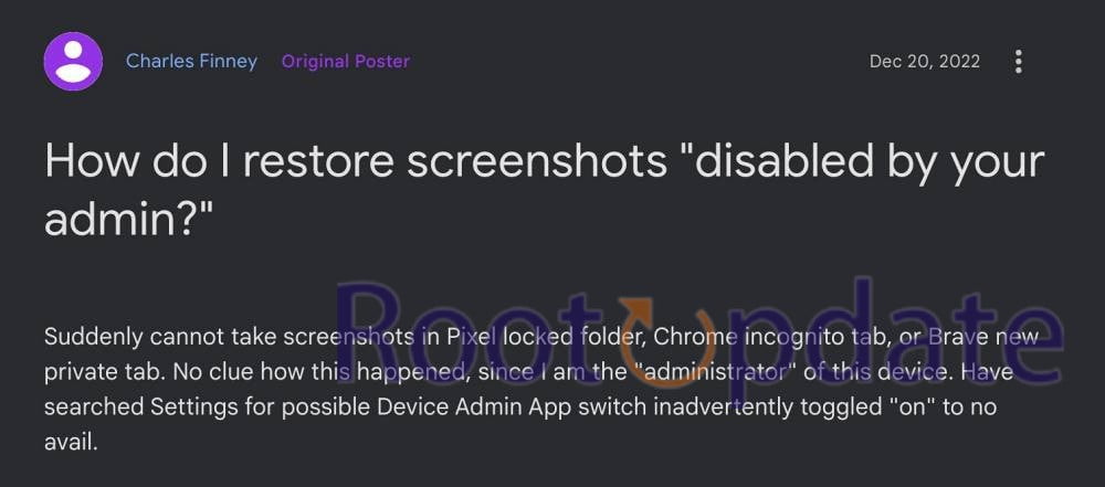 Fix Screenshot Disabled By Your Admin