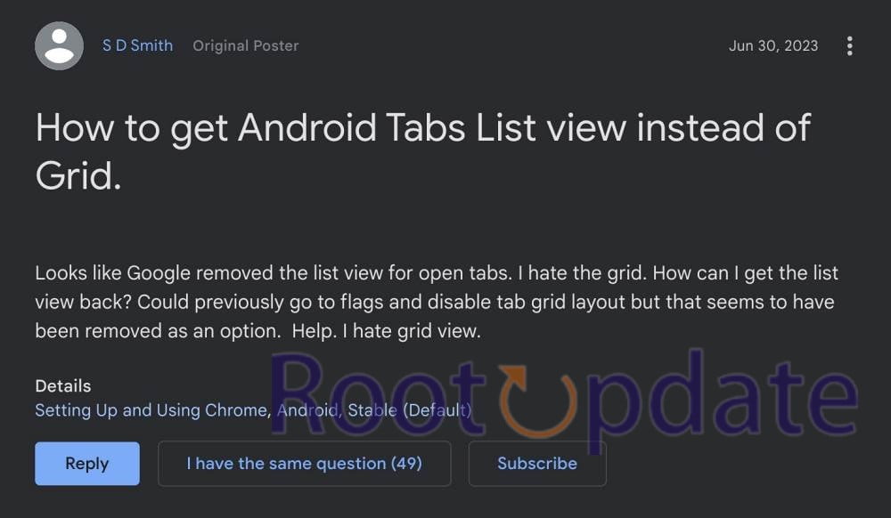 How to Get Chrome Tabs List View Instead of Grid View