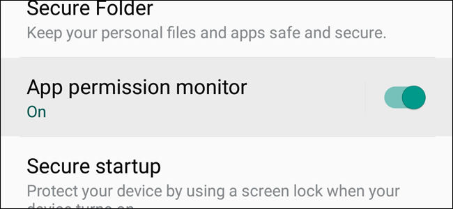 Samsung’s App Permission Monitor