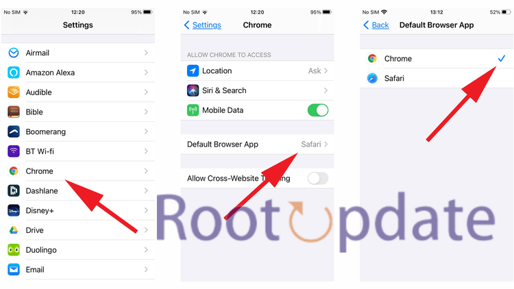 Set iCloud Contacts, Calendars, or Reminders as Default