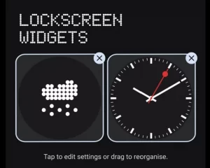 Widgets and lock screen customizations