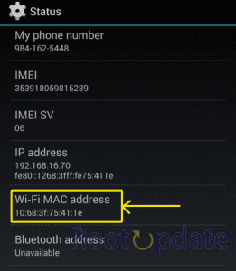 *#*#232338#*# – Code to Check the Wi-Fi MAC Address