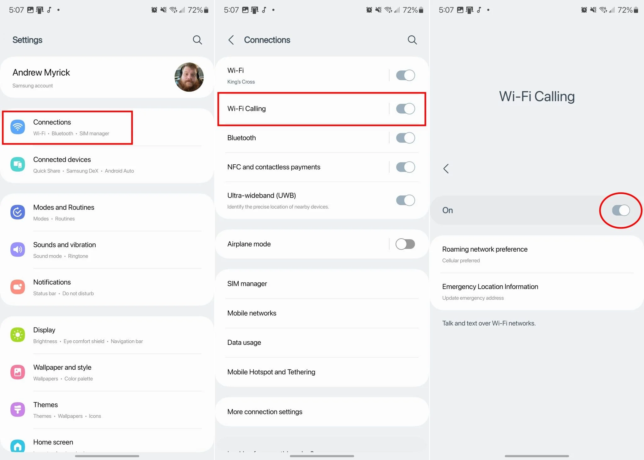 How to Turn off/on WiFi based on Location in Samsung