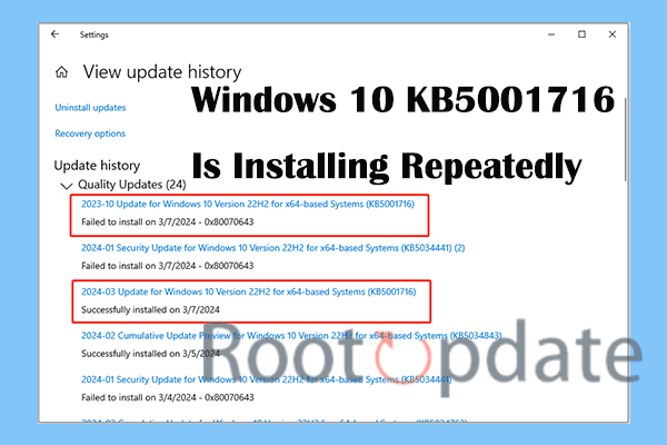 How to Fix Cannot Install Windows Update KB5001716